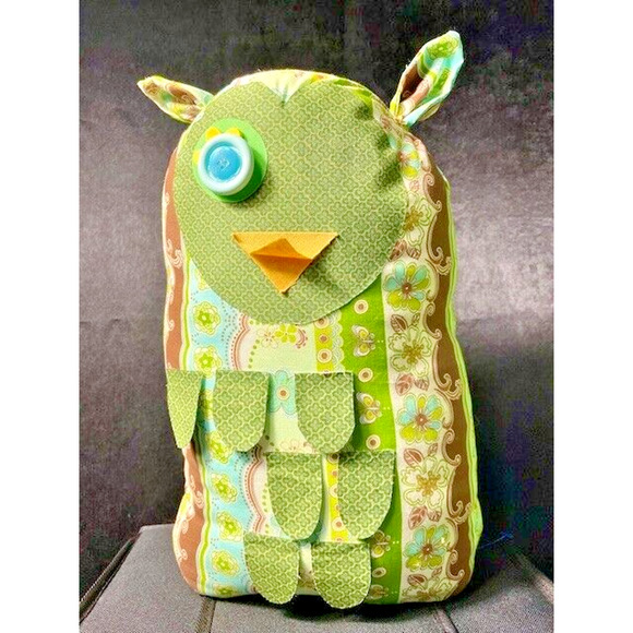 Owl Door Stop/Shelf Sitter - Handmade 13”x 7” Weighted - Vintage - Picture 1 of 8